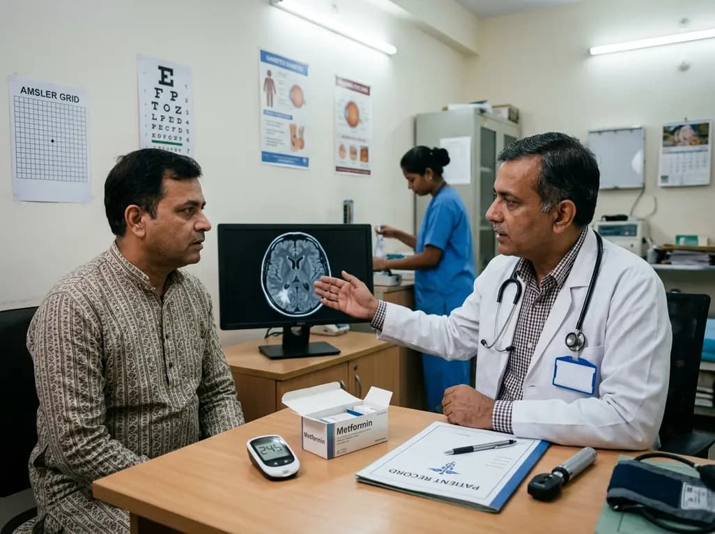 Fluctuating Visual Disturbances in Diabetes: Clinical Localization and Reasoning