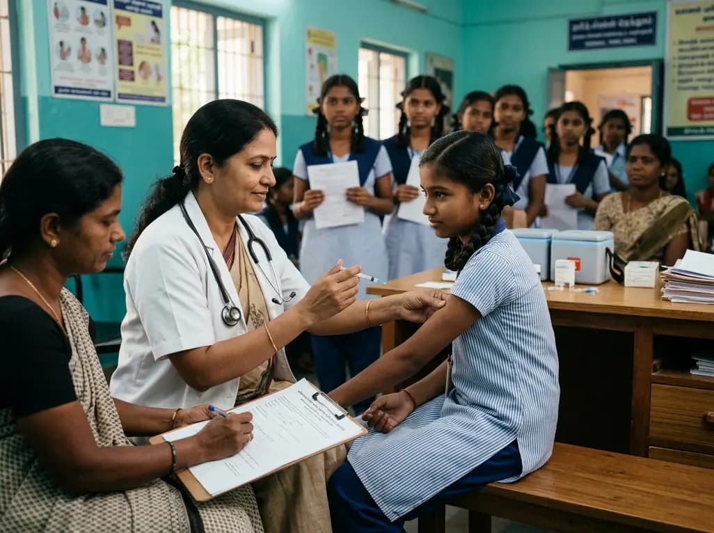 Tamil Nadu Accelerates Free HPV Shots for 7 Lakh Girls