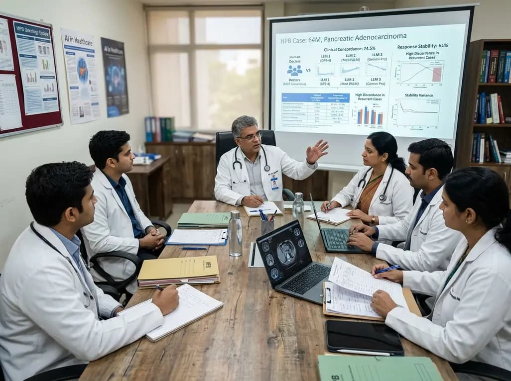 Evaluating LLMs in Oncology MDT: Response Stability and Clinical Concordance in HPB Cancers