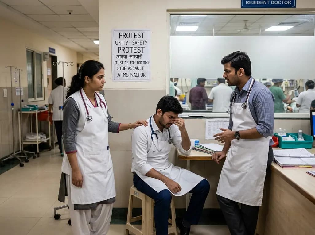 AIIMS Nagpur Doctors Halt Routine Work Over ICU Assault