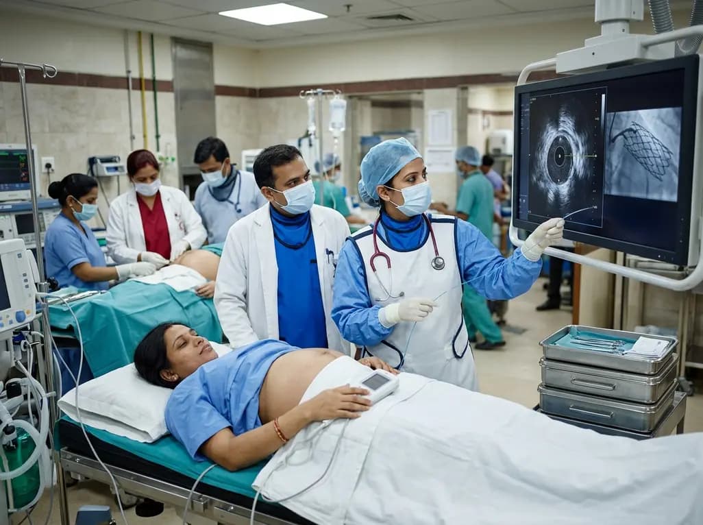 IVUS-Guided PCI and Cesarean Delivery in Term STEMI