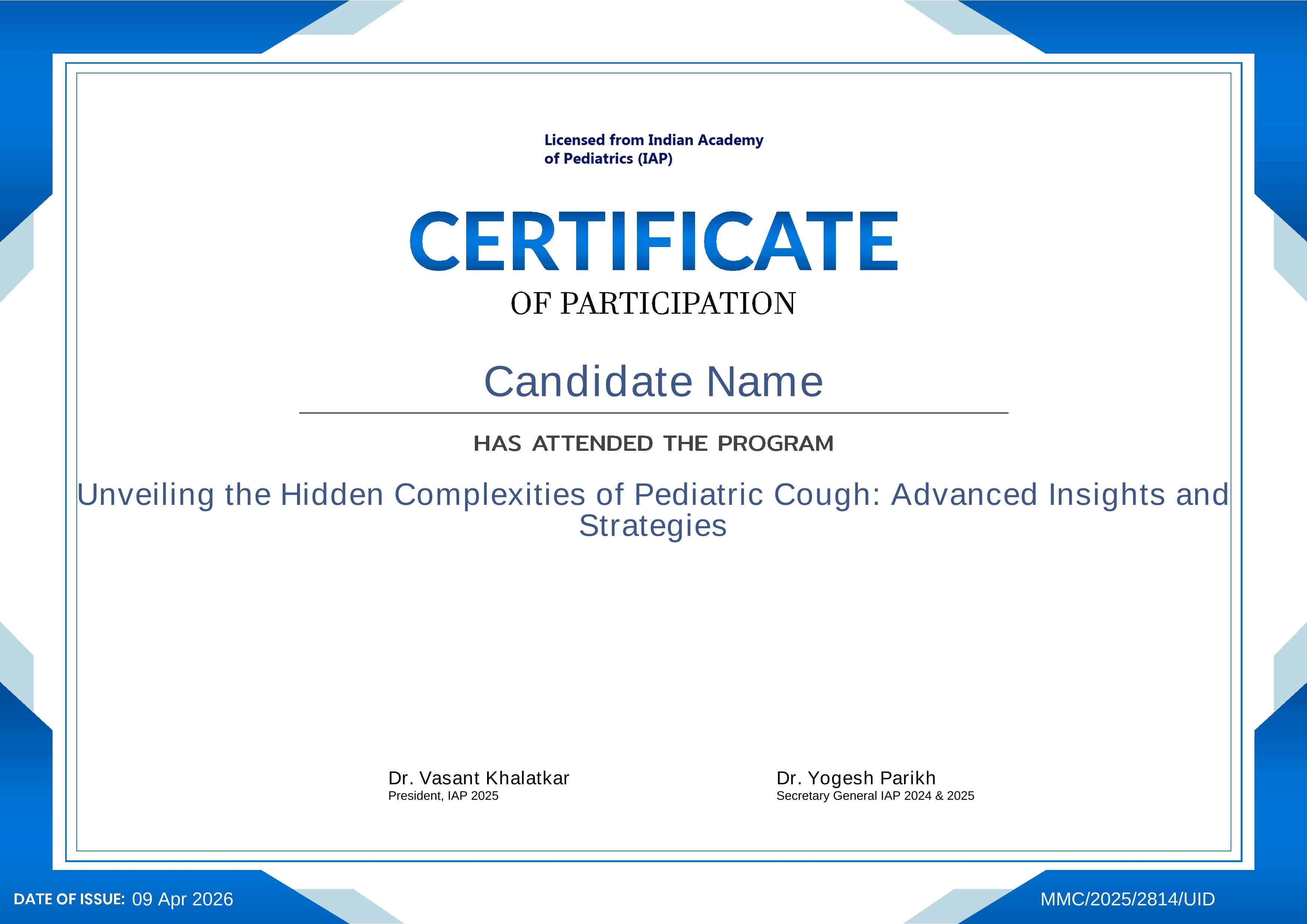 Certificate Preview