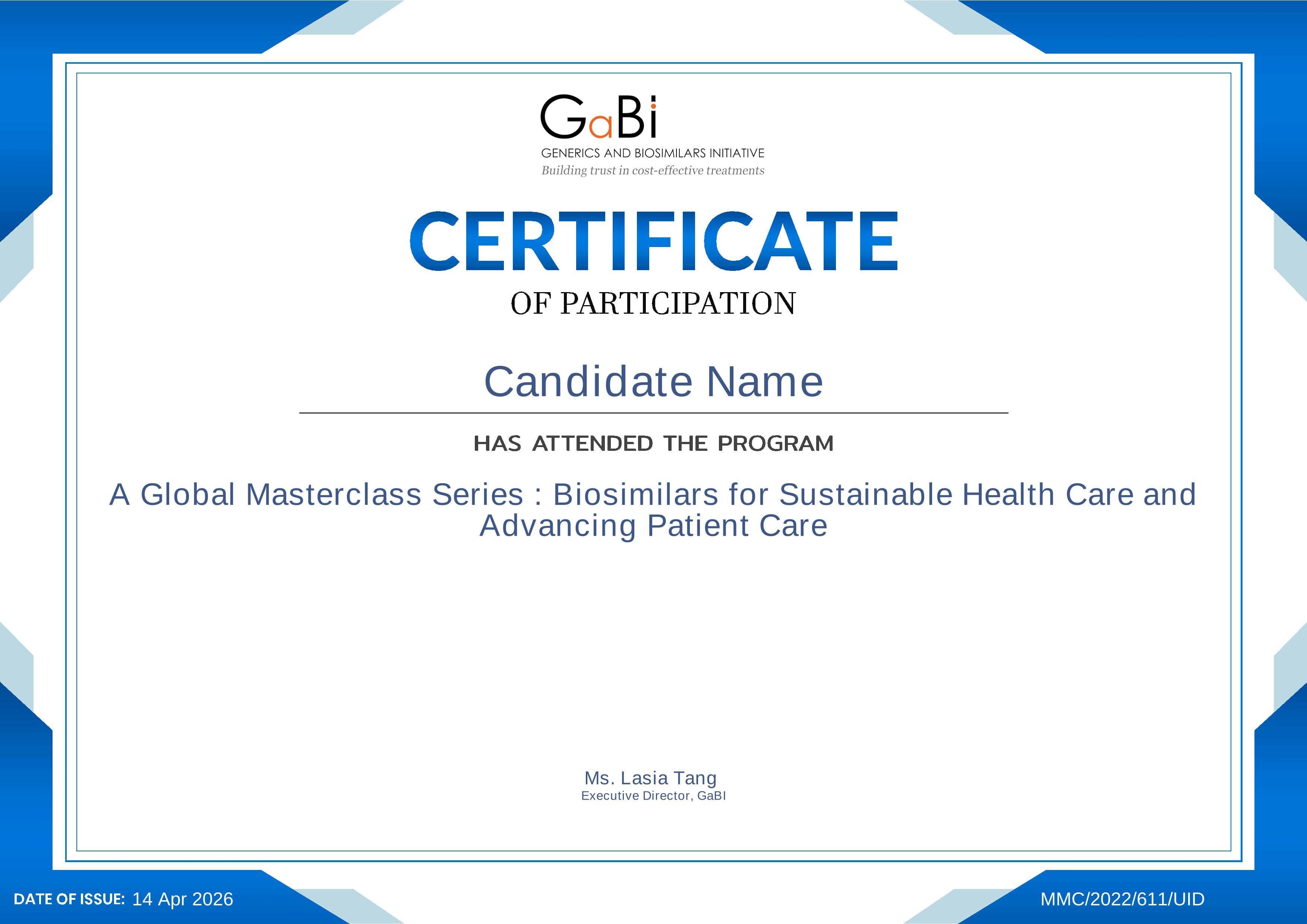 Certificate Preview